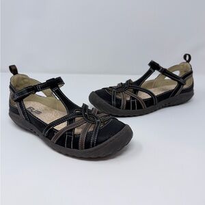 JBU by Jambu Dove Mary Jane Flats Black Brown Comfort Shoes Size 7M